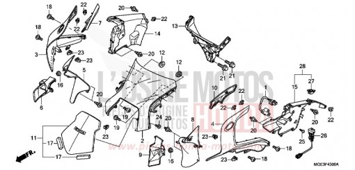 UPPER COWL VFR1200FDB de 2011